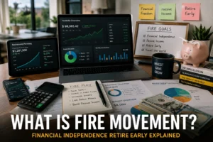 Financial Independence Retire Early (FIRE) movement planning with budgeting, investing, savings tracking, and early retirement strategy